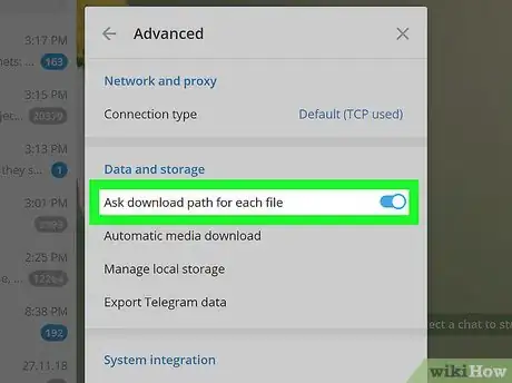 Image titled Enable the "Ask Download Path for Each File" Feature on Telegram for PC Step 6